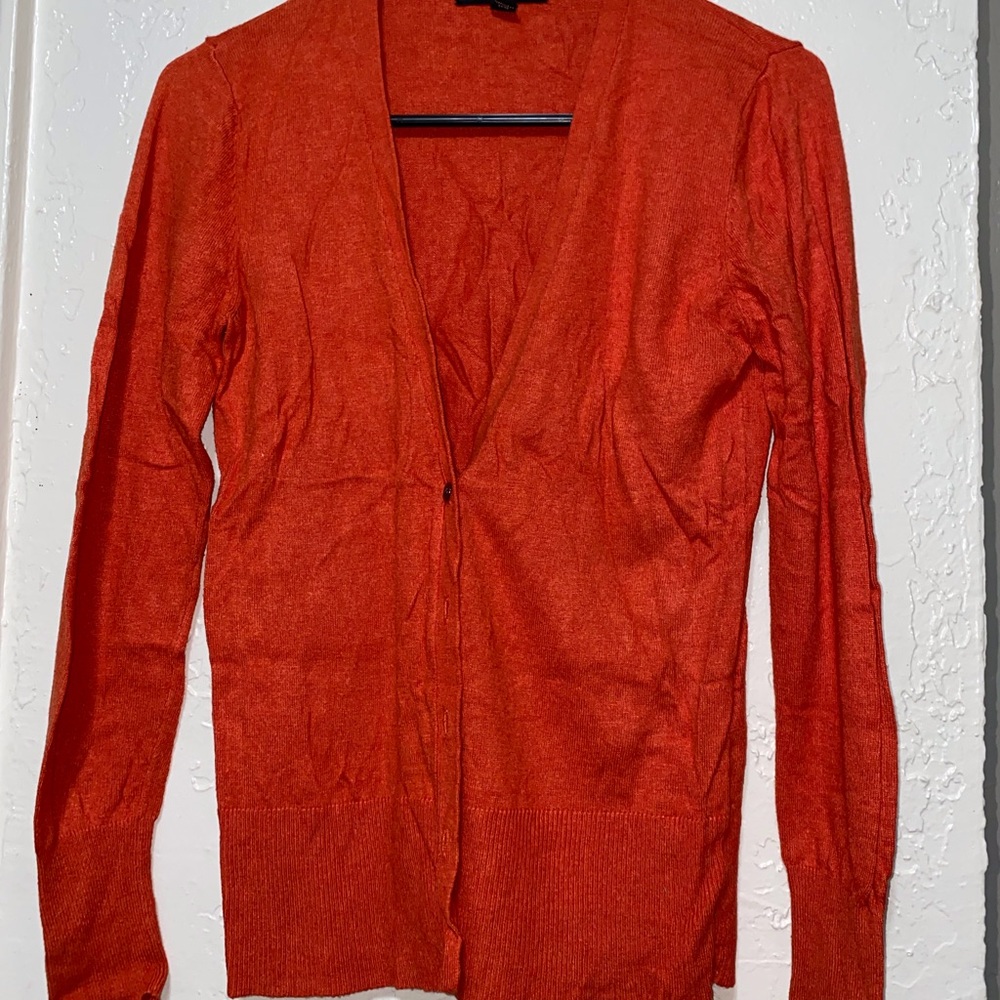 Mossimo Supply Co Red Cardigan Sweater Lightweight Knit